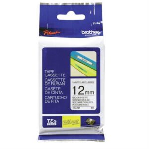 Ruban d&rsquo;étiquette P-touch laminé blanc 12 mm (TZe-231)