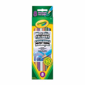 Crayons à colorier en bois métalliques (8)