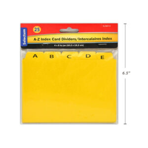 Carte d&rsquo;index pour fiche 4 x 6 po A-Z