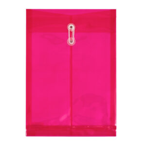 geocan enveloppe de plastique verticale translucide rouge