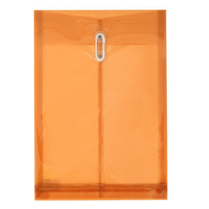 geocan enveloppe de plastique verticale translucide orange