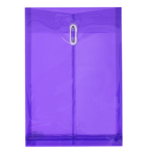 geocan enveloppe de plastique verticale translucide mauve