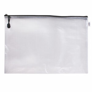 geocan enveloppe de plastique fermeture a glissiere translucide blanche