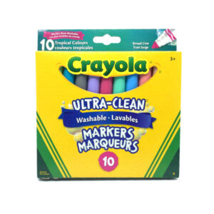 Marqueurs lavables couleurs tropicales trait large (10)